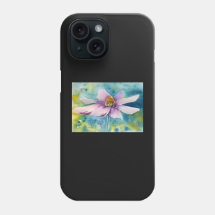 Pink Flower Watercolor Art Phone Case