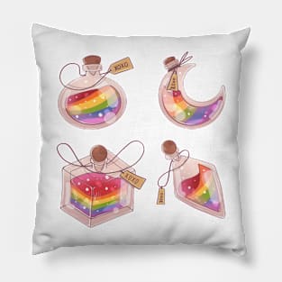 Gay LGBT potions sticker set of four Pillow