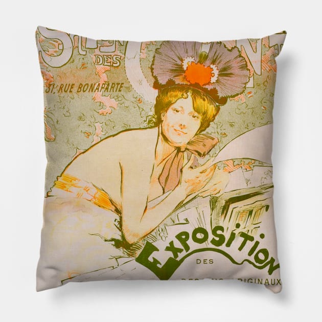 Salon des Cent, 1895 Pillow by WAITE-SMITH VINTAGE ART