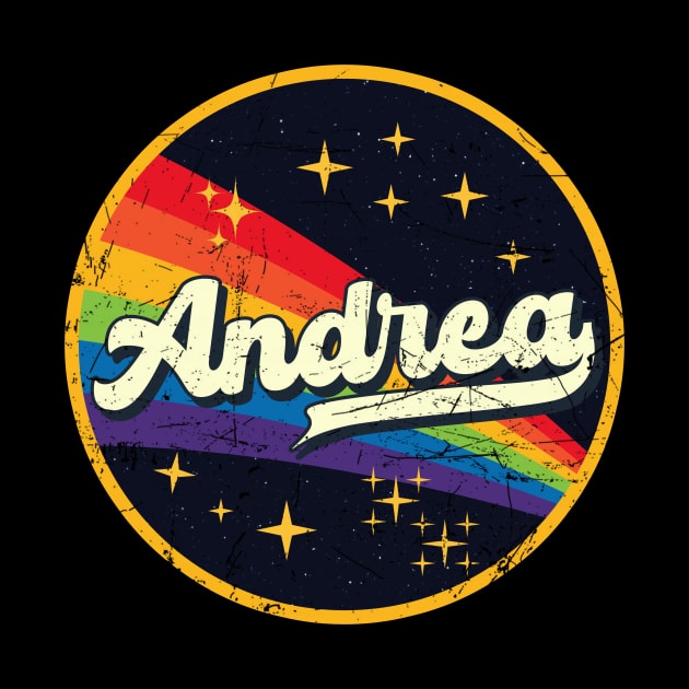 Andrea // Rainbow In Space Vintage Grunge-Style by LMW Art