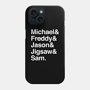 Horror movie character list Phone Case