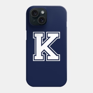 Initial Letter K - Varsity Style Design Phone Case