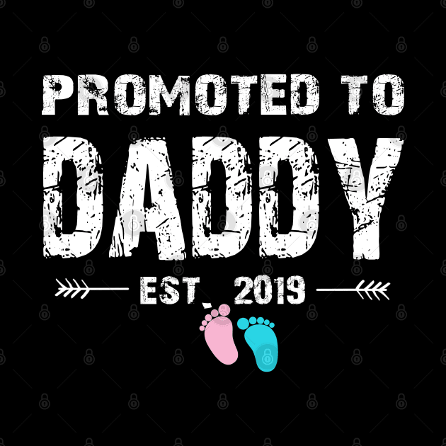 Promoted To Daddy Est. 2019 Funny Father's Day Gifts by uglygiftideas