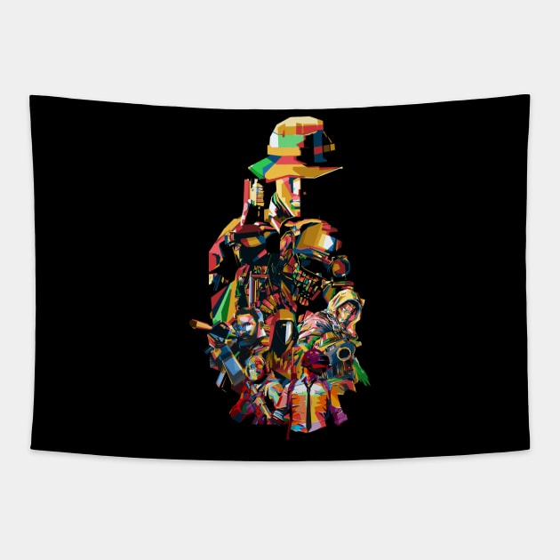 MILITARY GAMING TAG TEAM Tapestry by Shuriken