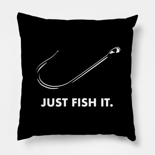 Fishing Fun "Just Fish It" Pillow by agapimou