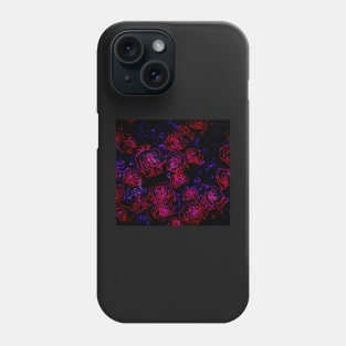 Red Neon Roses Phone Case