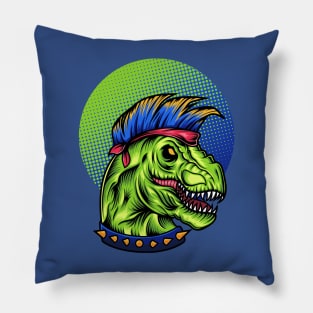 Punk Rock Dinosaur Pillow