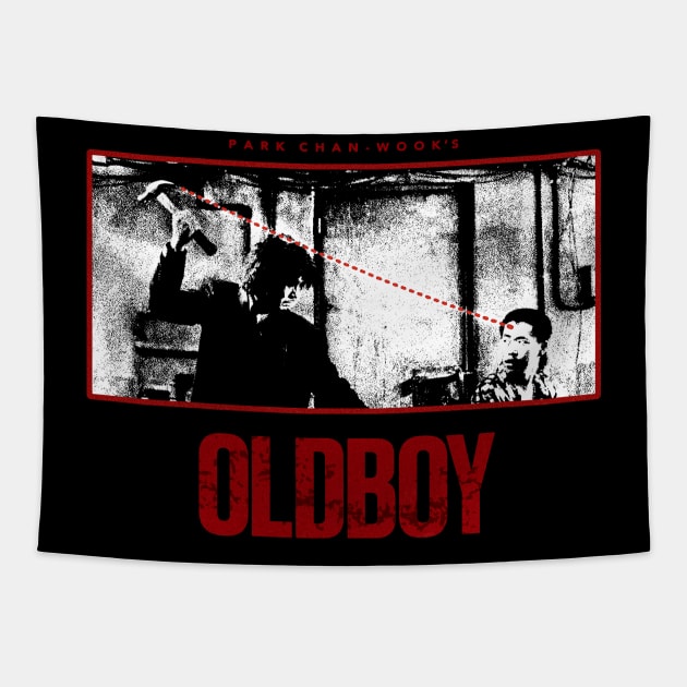 Oldboy Hammer Vengeance Movie Fanart Design Tapestry by snowblood