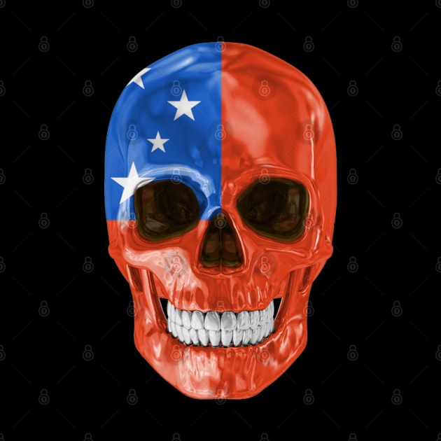 Samoa Flag Skull - Gift for Samoan With Roots From Samoa by Country Flags