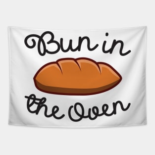 'Bun In The Oven Pregnant Woman' Funny Pregnant Gift Tapestry