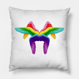 Gay Pride Angel Wings Pillow