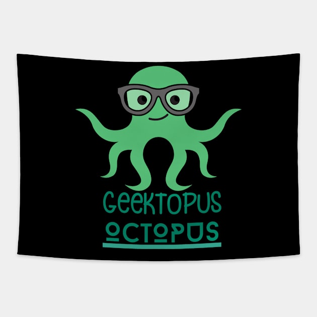 Geektopus Octopus Tapestry by Praizes