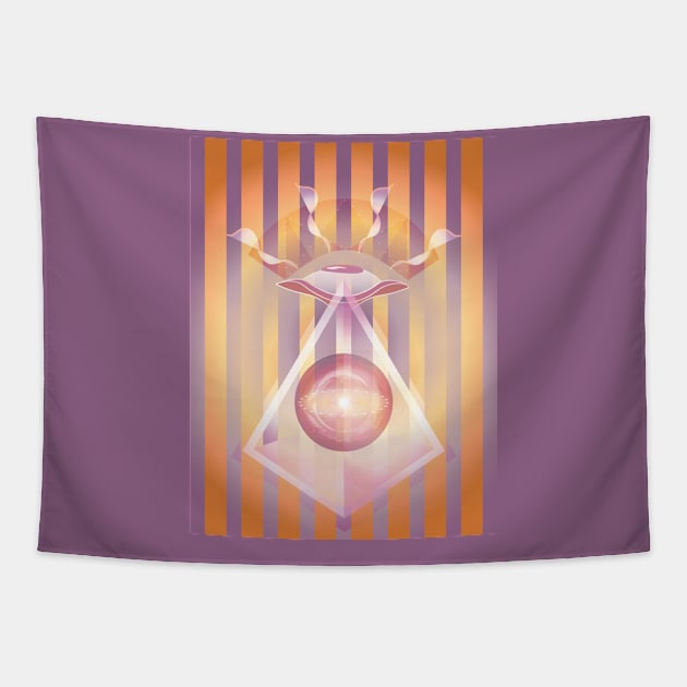 Mystical Seeing Eye Pyramid Tapestry by TrishAbyss