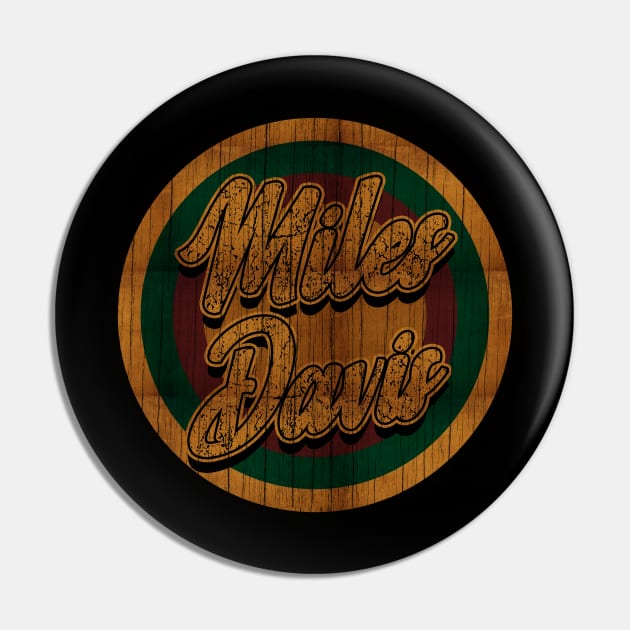 Circle Retro Miles Davis Pin by Electric Tone