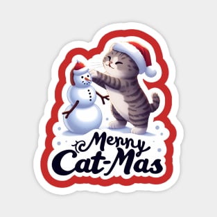 Merry Cat-Mas Magnet