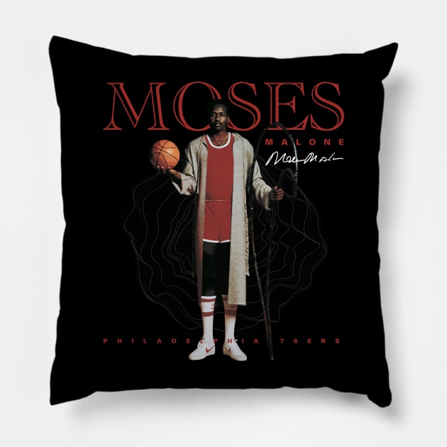 Moses Malone Pillow by Juantamad