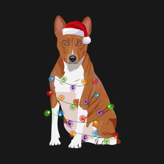 Basenji Christmas Lights Xmas Dog Lover by magazin