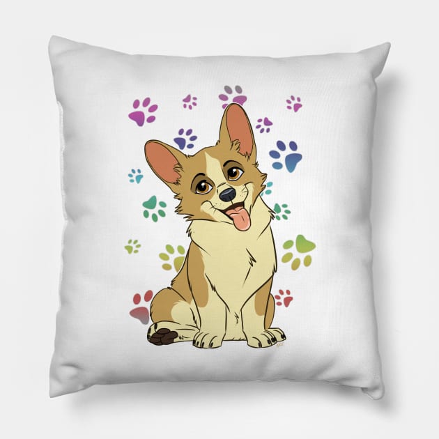 Corgi Pillow by mithmeoi