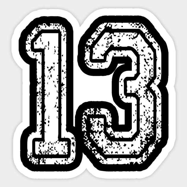 13 Number' Sticker