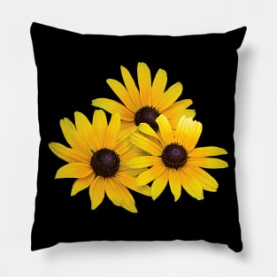 Black Eyed Susans - Trio of Black-Eyed Susans Pillow