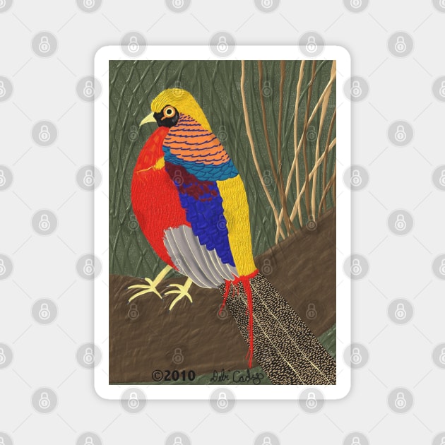 Golden Pheasant Magnet by DebiCady