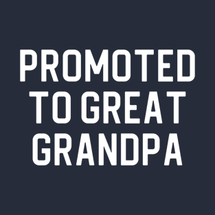 Funny Great Grandpa Gift Promoted To Great Grandpa T-Shirt