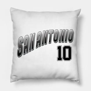 Retro San Antonio Number 10 Pillow