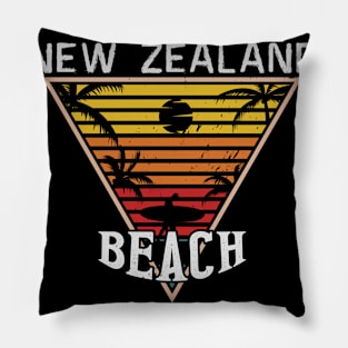 Beach day in New Zealand Pillow