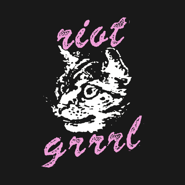 Riot Grrrl t shirt cat by TeeFection
