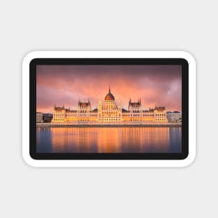 Parliament at sunrise in Budapest, Hungary Magnet