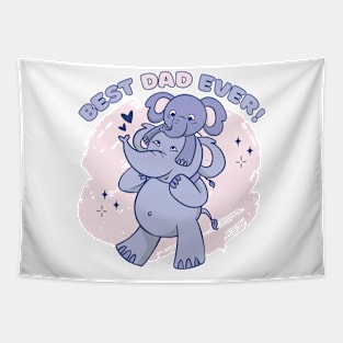 Best Dad Ever Elefants P Tapestry