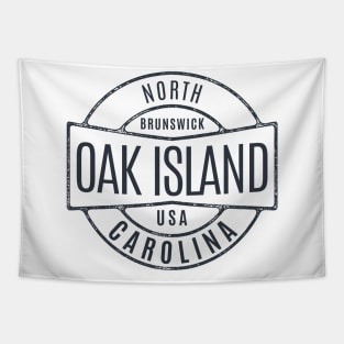 Oak Island, NC Summertime Vacationing Vintage Badge Tapestry