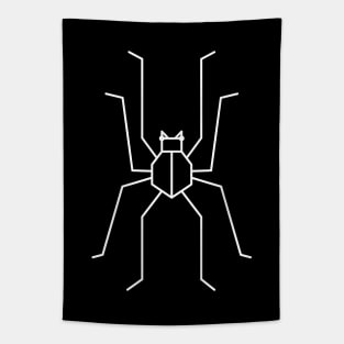 Trendy one line geometric design of spider Tapestry