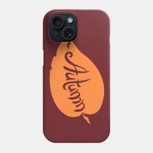 Autumn, Orange fall leaf Phone Case