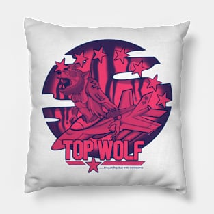 Top Wolf - Halloween Vibes Red Pillow