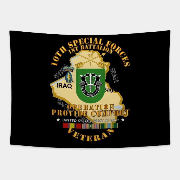 Operation Provide Comfort -  1st Bn 10th SFG w COMFORT SVC Tapestry by twix123844