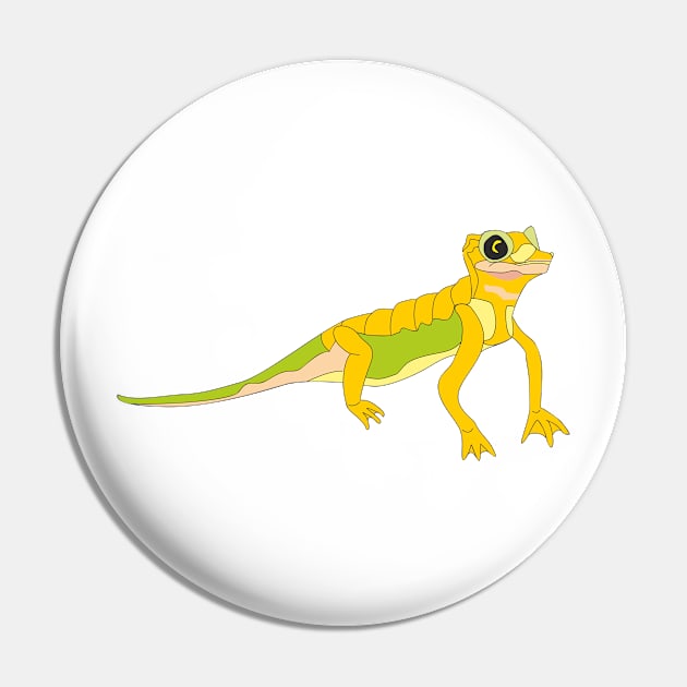 Yellow Lizard Pin by Alekvik