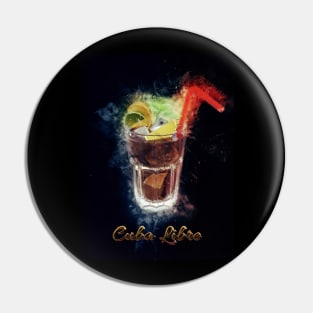 Cuba Libre Cocktail Drink Happy Hour Party Pin