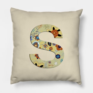 Monogram letter S Pillow