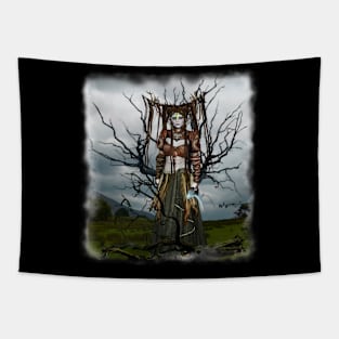 Fantasy Dryad Goth Girl Tapestry