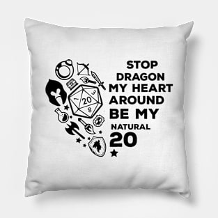 Roleplaying RPG Valentines Day Anniversary D20 Couple Gift Pillow