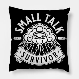 Small Talk Survivor Socially Awkward Sarcastic Funny Pillow