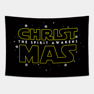 Sci-fi Movie Christmas Spirit Winter Slogan Movie Poster Parody Tapestry