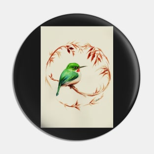 Beautiful Day - Watercolor Painting of a Beautiful Bird Pin