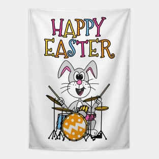 Drummer Easter Bunny Playing Drums Tapestry