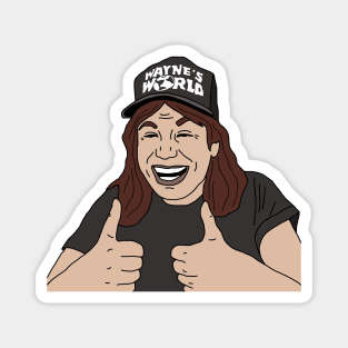 Wayne's World Excellent Thumbs Up 90s Funny Movie Magnet