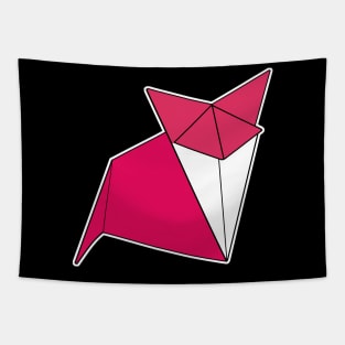 Fox Origami Sticker Style Design Tapestry