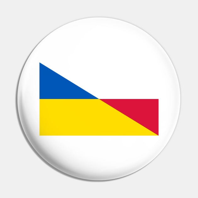 ukraine and Poland Flags Pin by LeonAd