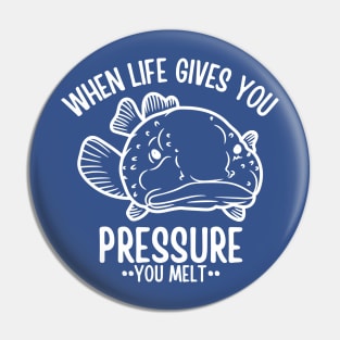 Funny Blobfish Pressure Joke - Deep Sea Humor Pin