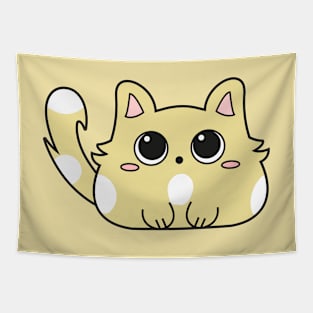 Cute yellow kitten with white spots Tapestry